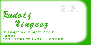 rudolf mingesz business card